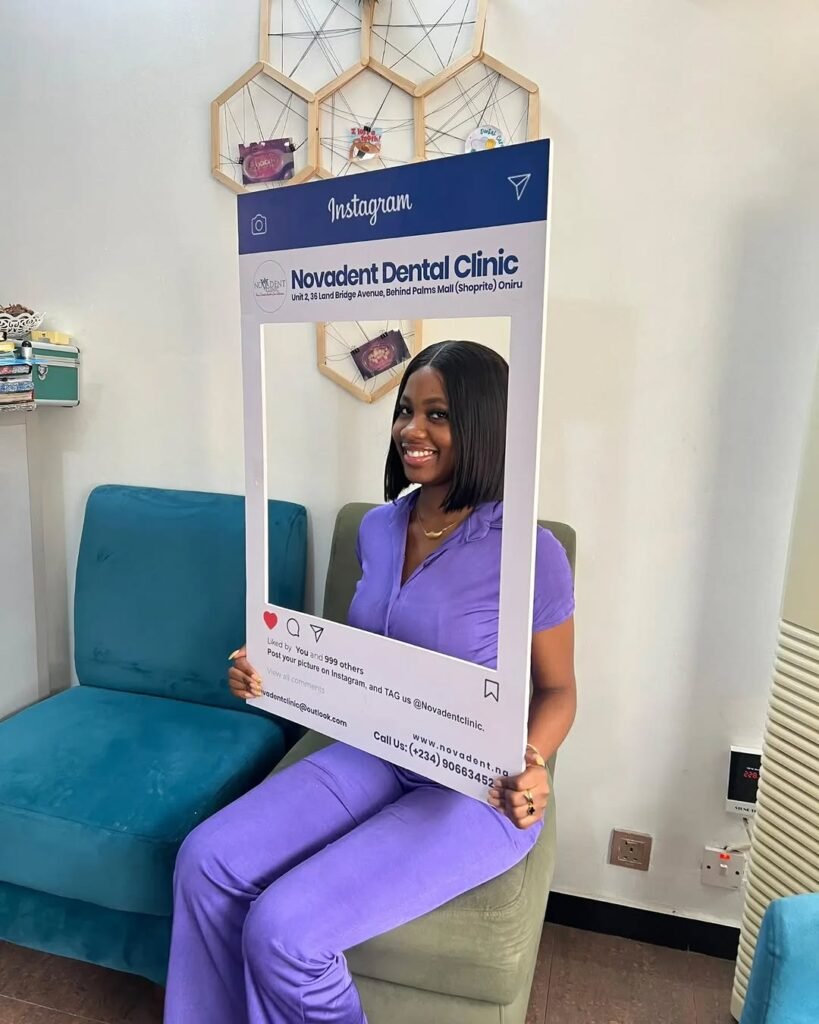 Teeth whitening patient in Victoria Island Lekki